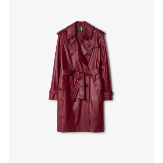 Gabardina Kensington de cuero de largo medio Gabardina Kensington de cuero de largo medio