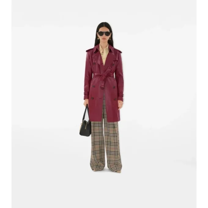 Gabardina Kensington de cuero de largo medio Gabardina Kensington de cuero de largo medio