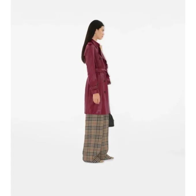 Gabardina Kensington de cuero de largo medio Gabardina Kensington de cuero de largo medio