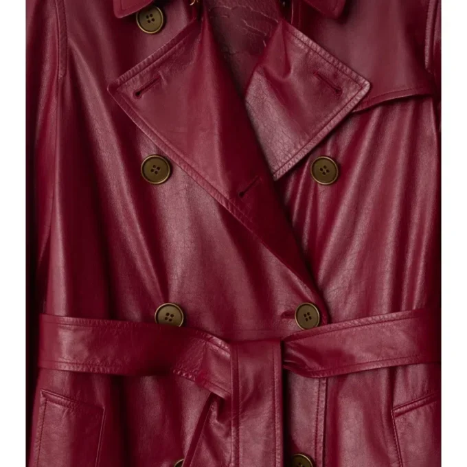 Gabardina Kensington de cuero de largo medio Gabardina Kensington de cuero de largo medio
