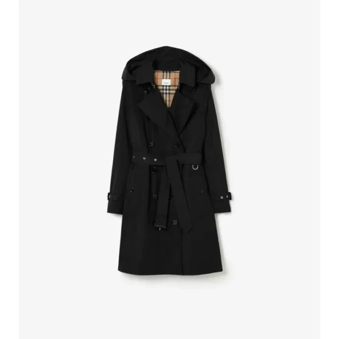 Gabardina Kensington de tafetán de largo medio Trench Coat