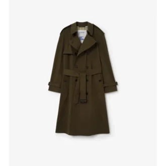 Gabardina larga de algodón ligero Trench Coat