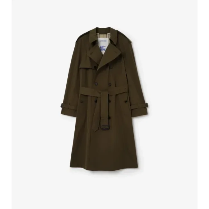 Gabardina larga de algodón ligero Trench Coat Gabardina larga de algodón ligero Trench Coat