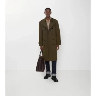 Gabardina larga de algodón ligero Trench Coat