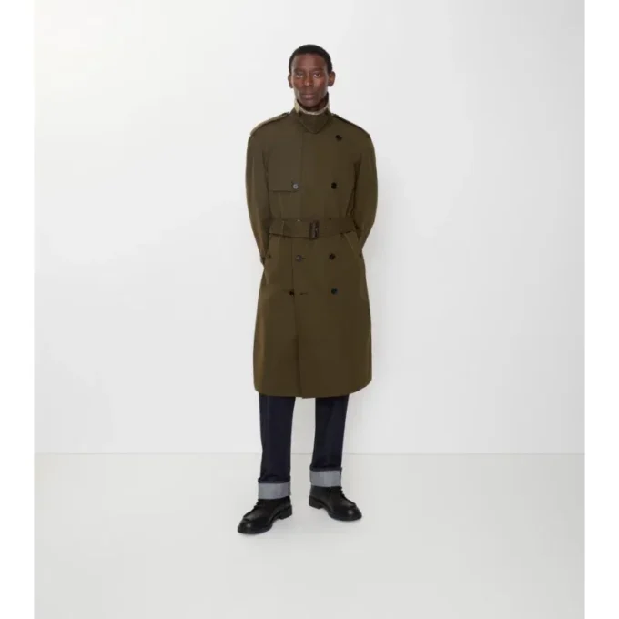 Gabardina larga de algodón ligero Trench Coat Gabardina larga de algodón ligero Trench Coat