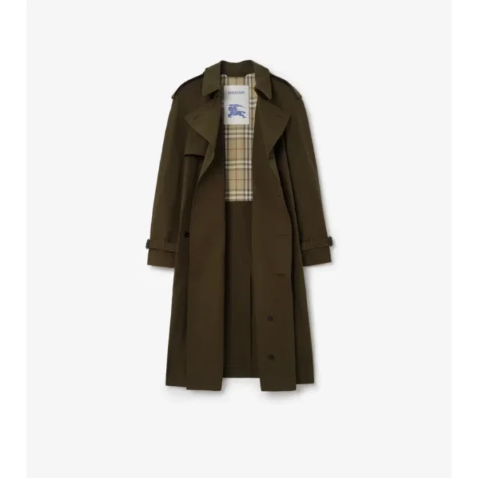Gabardina larga de algodón ligero Trench Coat Gabardina larga de algodón ligero Trench Coat