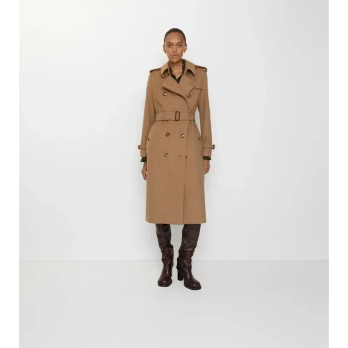 Gabardina larga de cachemira Kensington Trench Coat