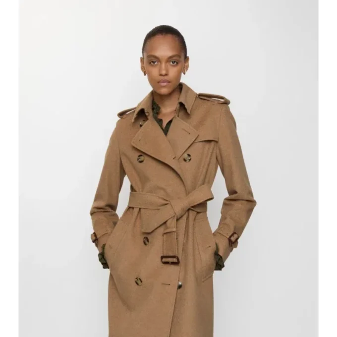 Gabardina larga de cachemira Kensington Trench Coat