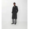 Gabardina larga de lana elástica laminada