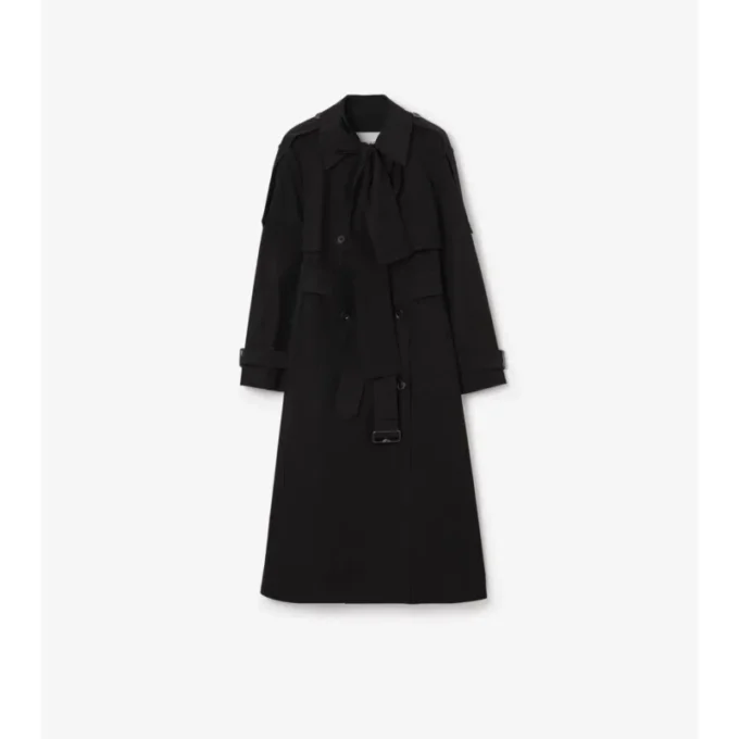 Gabardina larga de lona Trerose Trench Coat