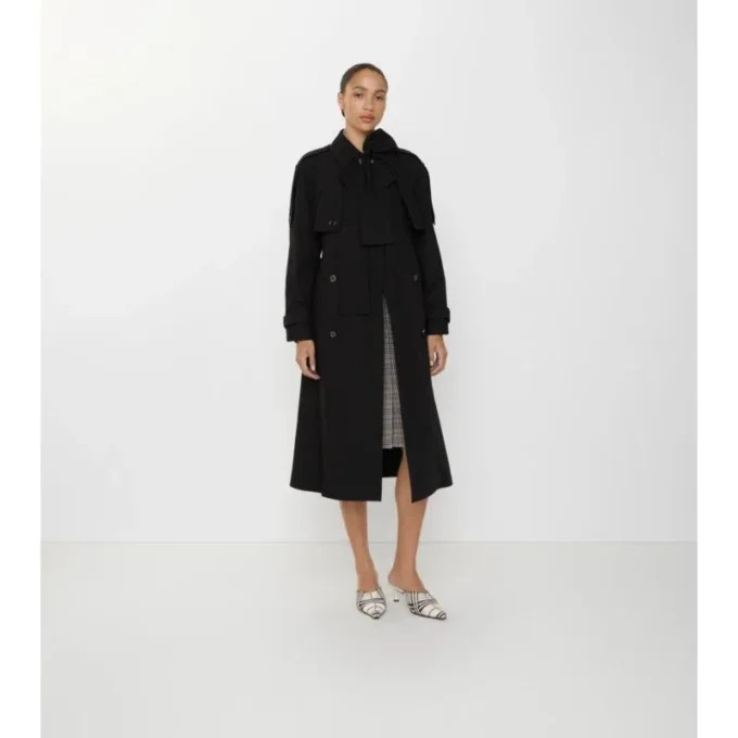 Gabardina larga de lona Trerose Trench Coat