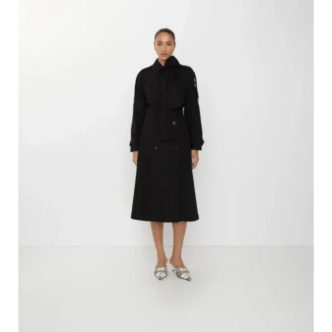 Gabardina larga de lona Trerose Trench Coat