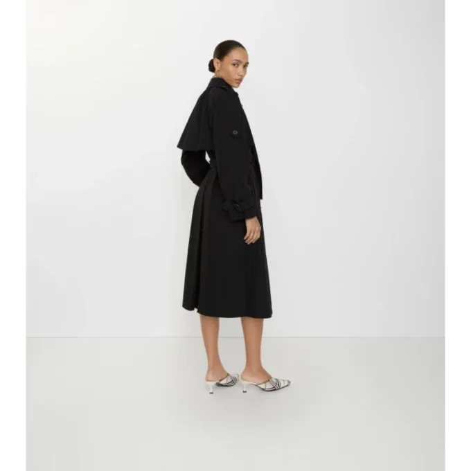 Gabardina larga de lona Trerose Trench Coat