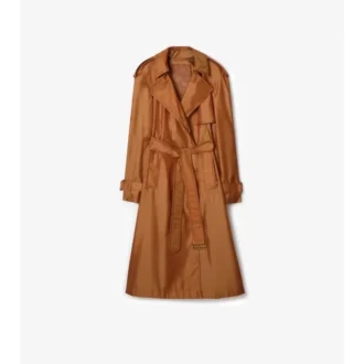 Gabardina larga de mezcla de nylon