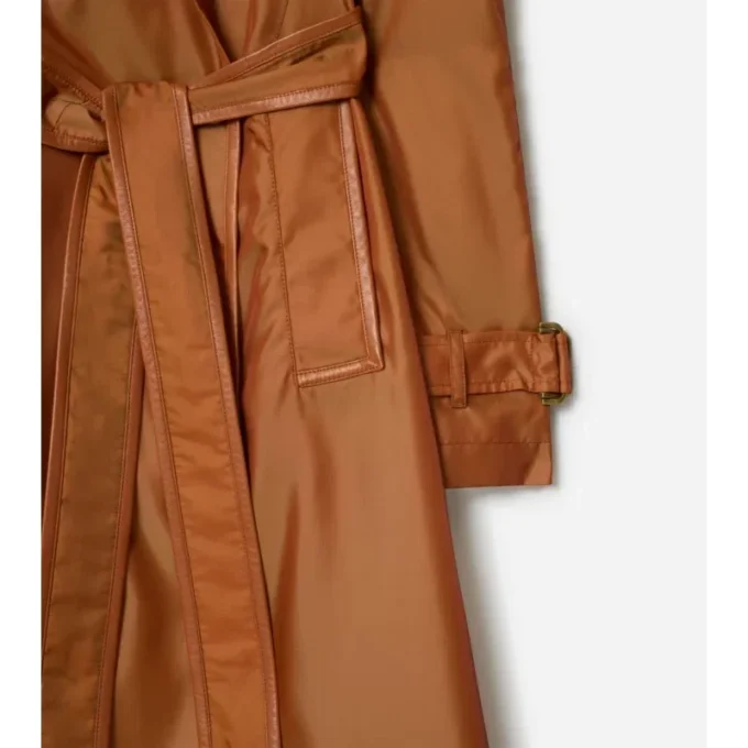 Gabardina larga de mezcla de nylon