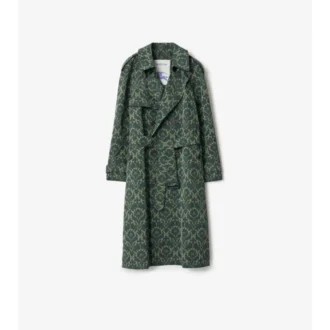 Gabardina larga de mezcla de viscosa de estilo barroco Trench Coat