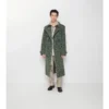 Gabardina larga de mezcla de viscosa de estilo barroco Trench Coat Gabardina larga de mezcla de viscosa de estilo barroco Trench Coat