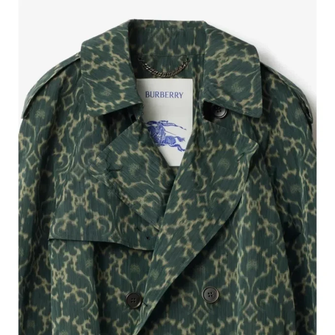 Gabardina larga de mezcla de viscosa de estilo barroco Trench Coat Gabardina larga de mezcla de viscosa de estilo barroco Trench Coat