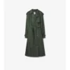 Gabardina larga de nylon con capucha