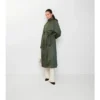 Gabardina larga de nylon con capucha