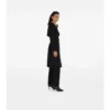 Gabardine larga con cuello a cuadros Trench Coat