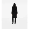 Gabardine larga con cuello a cuadros Trench Coat