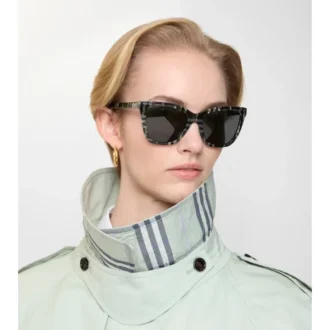 Gafas de sol cuadradas con estampado de cuadros 