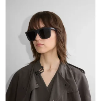 Gafas de sol cuadradas con estampado de cuadros en relieve