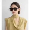 Gafas de sol cuadradas con estampado de cuadros en relieve Gafas de sol cuadradas con estampado de cuadros en relieve