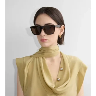 Gafas de sol cuadradas con estampado de cuadros en relieve