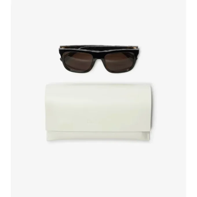 Gafas de sol cuadradas con estampado de cuadros en relieve Gafas de sol cuadradas con estampado de cuadros en relieve
