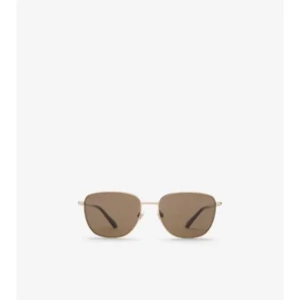 Gafas de sol cuadradas con estampado de cuadros metálicos