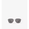 Gafas de sol cuadradas con estampado de cuadros metálicos Gafas de sol cuadradas con estampado de cuadros metálicos