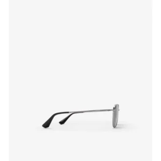 Gafas de sol cuadradas con estampado de cuadros metálicos