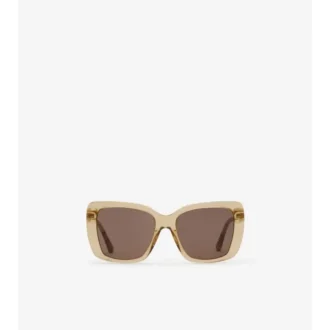 Gafas de sol cuadradas con estampado de cuadros tubulares