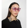 Gafas de sol cuadradas con grabado de cuadros 