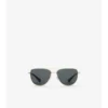Gafas de sol cuadradas con logotipo metálico