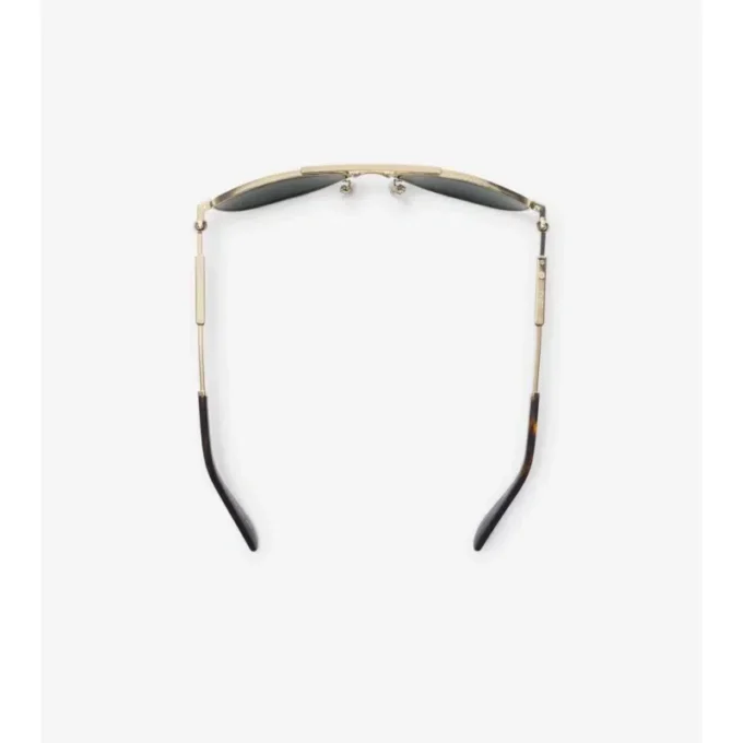 Gafas de sol cuadradas con logotipo metálico