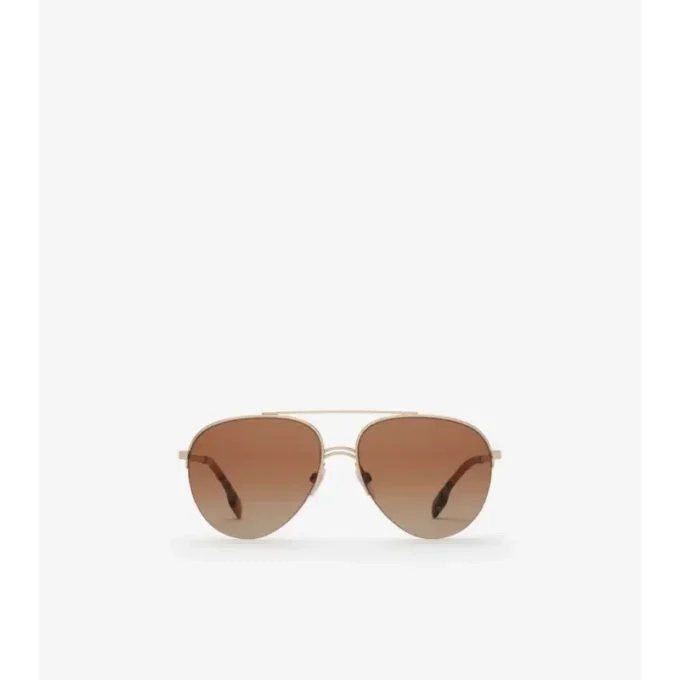 Gafas de sol de aviador con detalle de cuadros