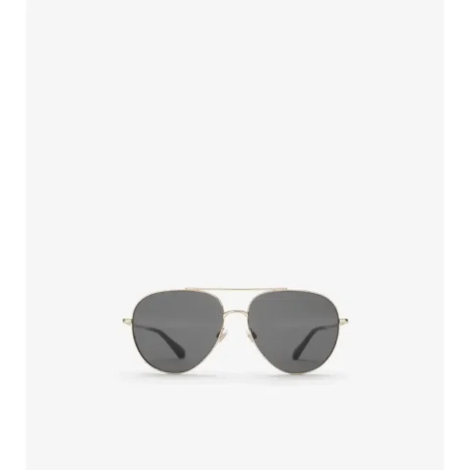 Gafas de sol de aviador con estampado de cuadros metálico Gafas de sol de aviador con estampado de cuadros metálico