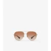 Gafas de sol de aviador con estampado de cuadros metálico Gafas de sol de aviador con estampado de cuadros metálico
