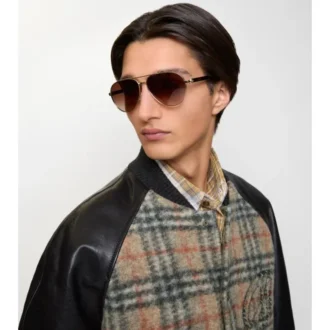 Gafas de sol de aviador con montura metálica 