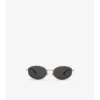 Gafas de sol ovaladas con diseño de cuadros metálicos Gafas de sol ovaladas con diseño de cuadros metálicos