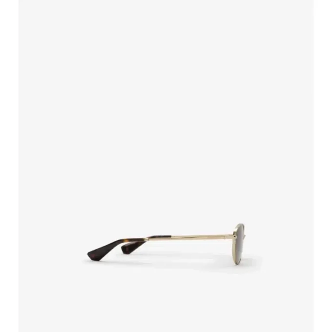 Gafas de sol ovaladas con diseño de cuadros metálicos