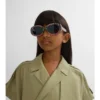Gafas de sol ovaladas con estampado de cuadros