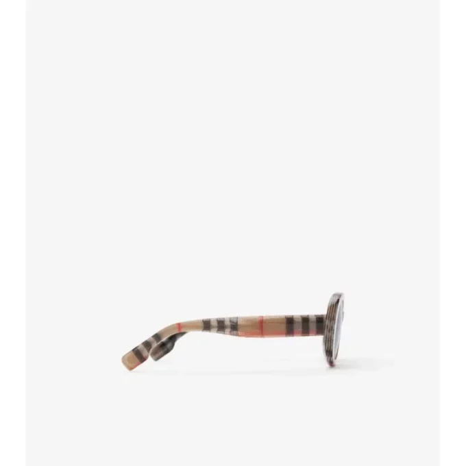 Gafas de sol ovaladas con estampado de cuadros