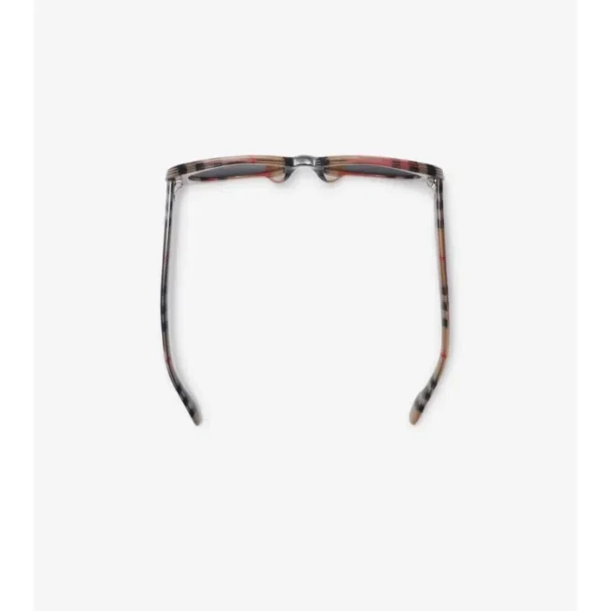 Gafas de sol ovaladas con estampado de cuadros