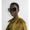 Gafas de sol polarizadas cuadradas con estampado Tubular Check