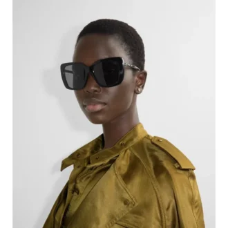 Gafas de sol polarizadas cuadradas con estampado Tubular Check Gafas de sol polarizadas cuadradas con estampado Tubular Check