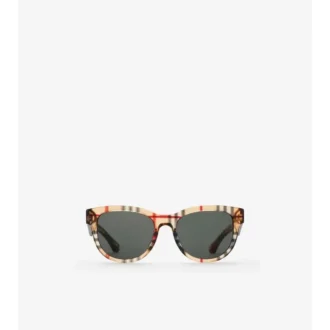 Gafas de sol redondas con estampado de cuadros Gafas de sol redondas con estampado de cuadros